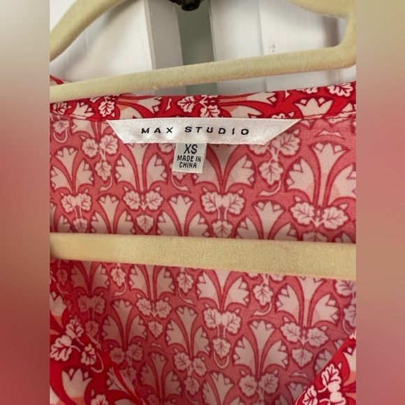 Max Studio Red Print Dress - Picture 2 of 4